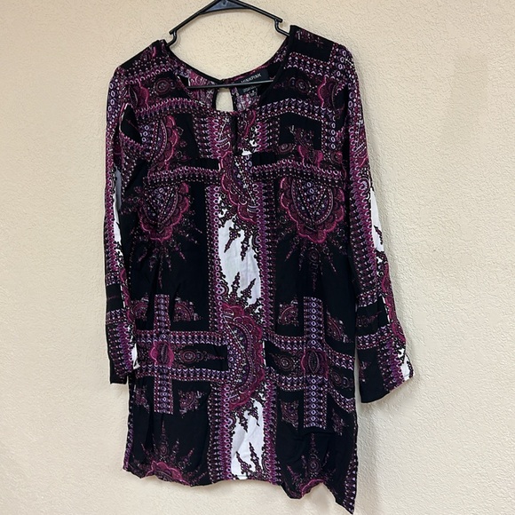 Mink Pink x Urban Outfitters womans Purple Black mini Dress M - Picture 3 of 6